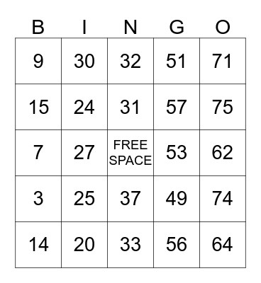 LAMBADA SPIRIT Bingo Card
