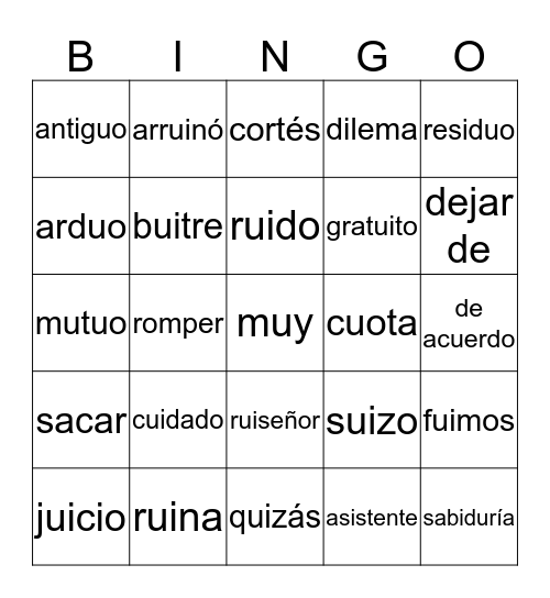 El asistente del cartelero Bingo Card