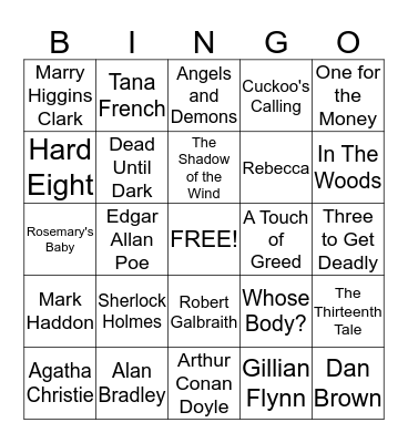 Book Bingo! (Mystery Edition) Bingo Card