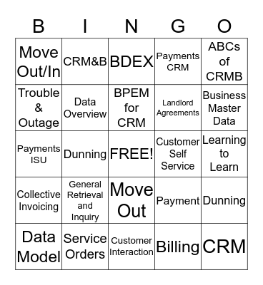 SolutionOne Bingo Card