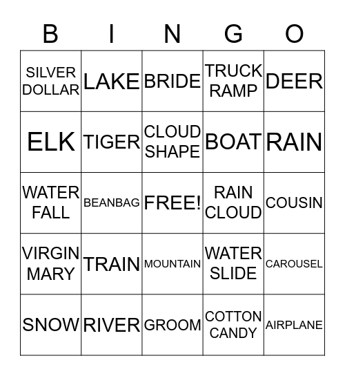 BILLINGS TO MT. VERNON AND BACK AGAIN Bingo Card