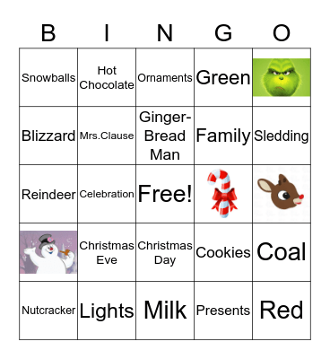 Christmas  Bingo Card
