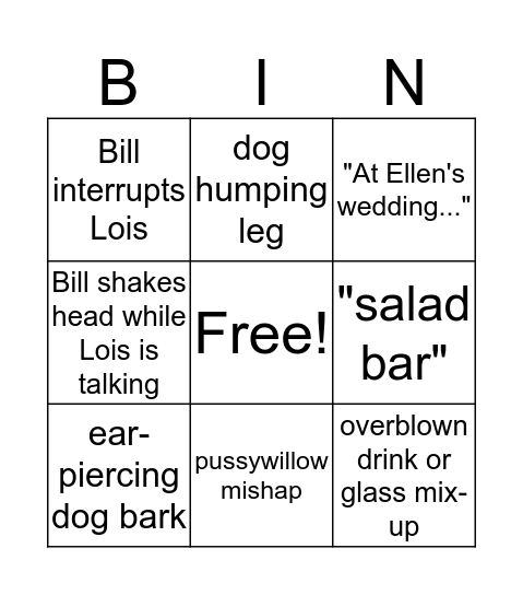 Christmas tiebreaker Bingo Card
