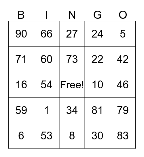 THE STORY OF US Bingo Card