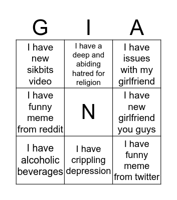 gian symbo  Bingo Card