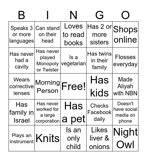 NBN UpGrade Bingo! Bingo Card
