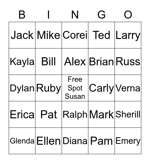 South Kitsap Helpline Bingo Card