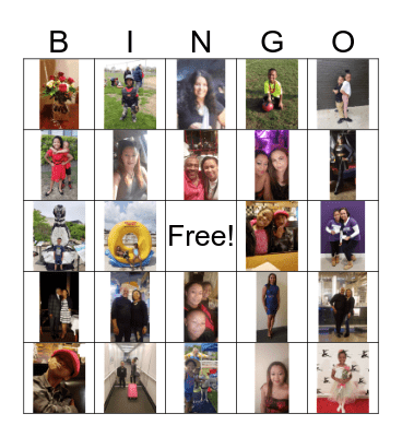 Family Bingo Card