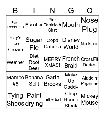 Christmas Bingo 2019 Bingo Card