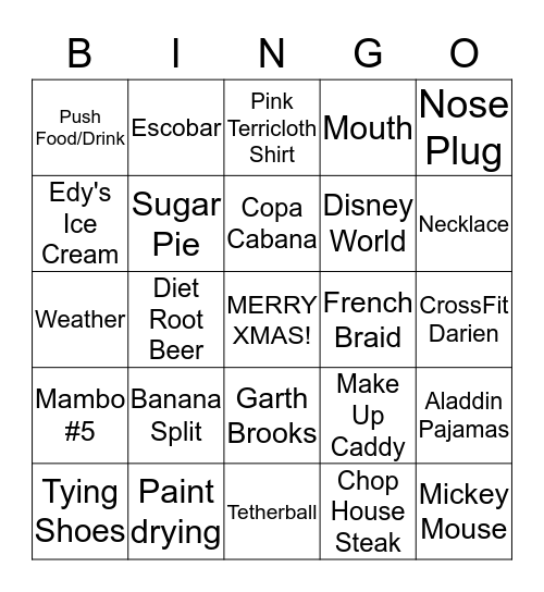 Christmas Bingo 2019 Bingo Card