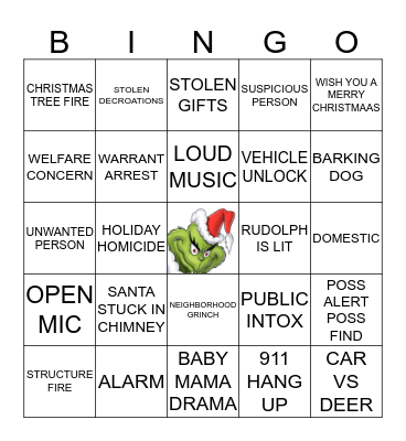 CHRISTMAS DISPATCH BINGO Card
