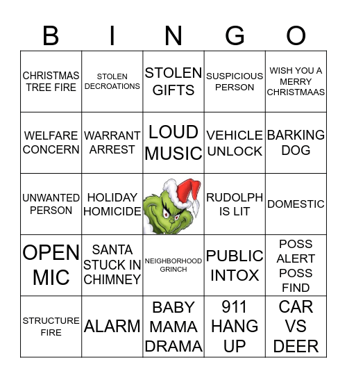 CHRISTMAS DISPATCH BINGO Card