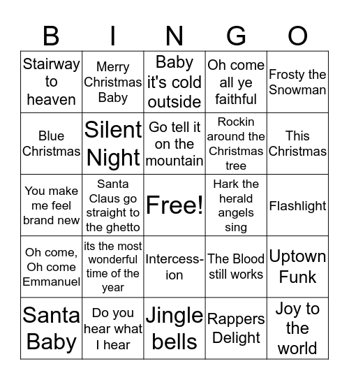 Christmas Bingo Card