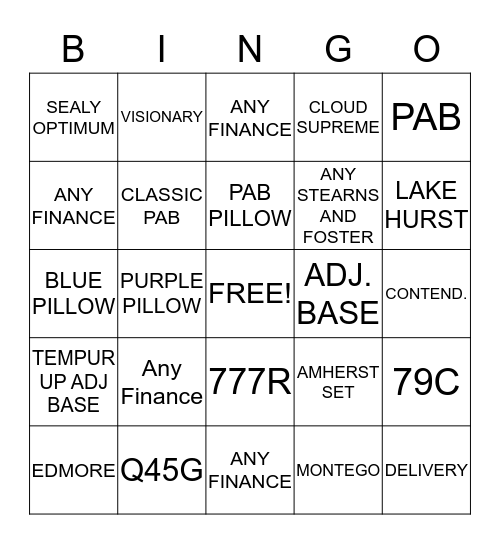 Cindi and Brennan's Bingo Bananza Bingo Card