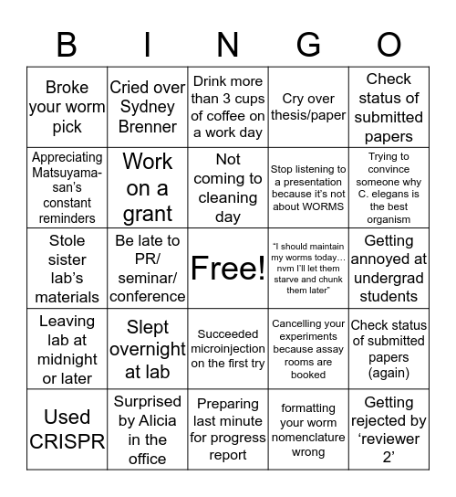 MORI-KEN BINGO Card