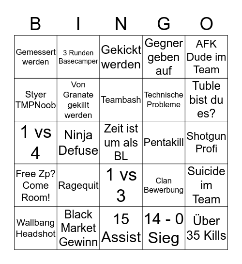 X-Mas Lan Bingo Card