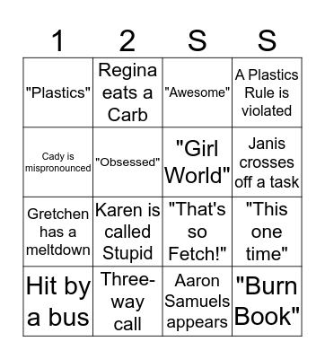 Chandni's Hen - Mean Girls Bingo Card