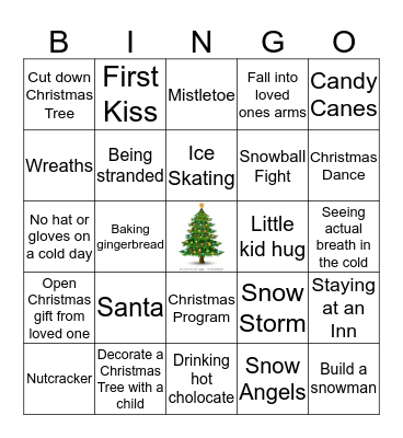 Halmark Christmas Bingo Card