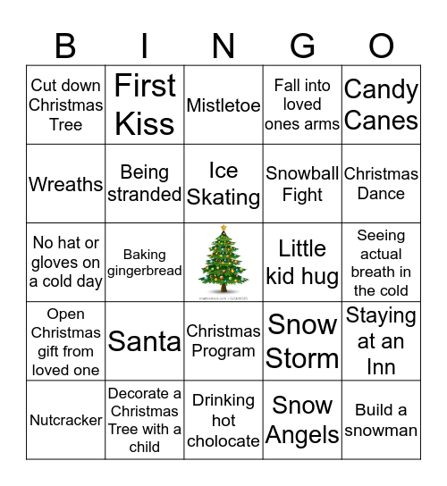 Halmark Christmas Bingo Card