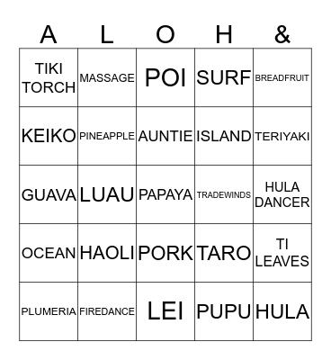 ESCAPEES CHAPTER  13 Bingo Card