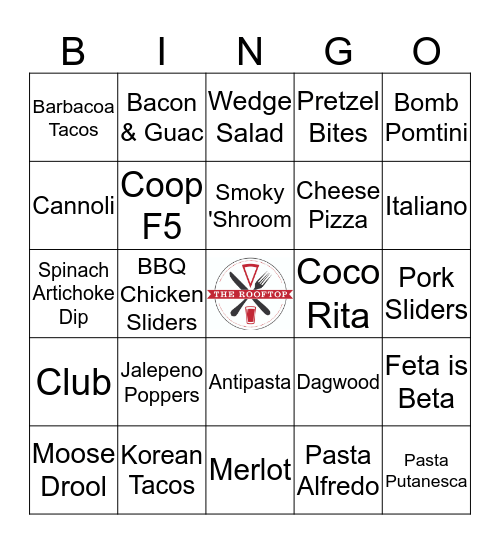 Rooftop Bingo 12/26/19  Bingo Card