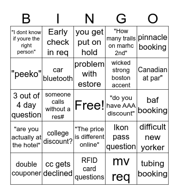 Cen Res Bingo Card