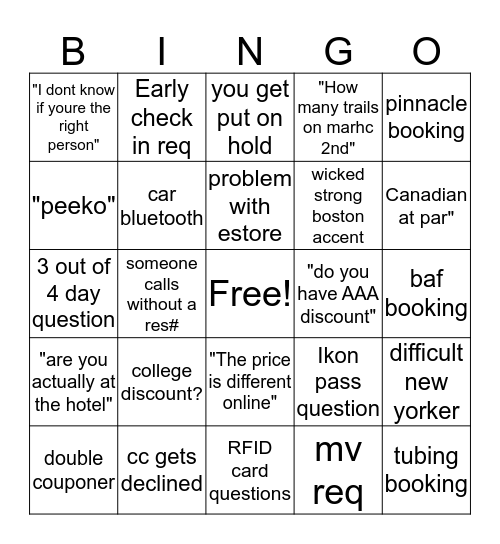 Cen Res Bingo Card