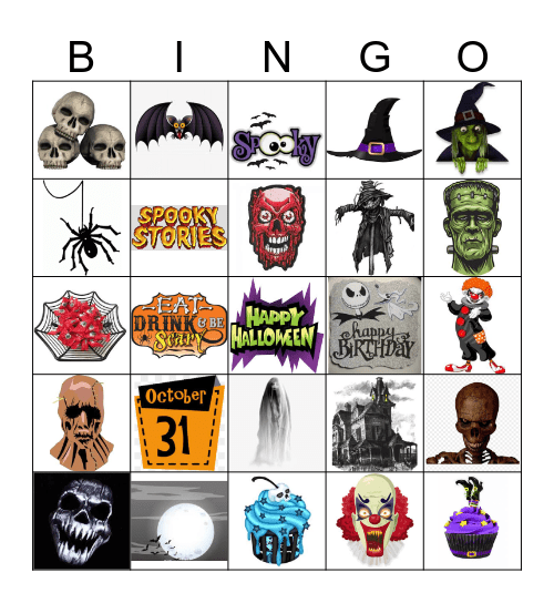 H  A  L  L  O  W  E  E  N Bingo Card