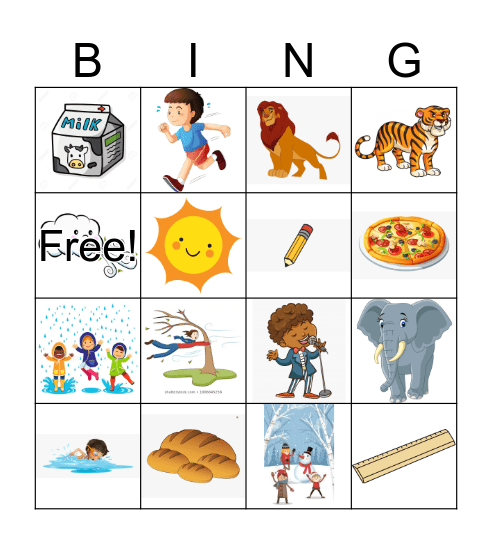 Winter Camp Bingo Card