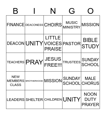 NEW HOPE BINGO!!! Bingo Card