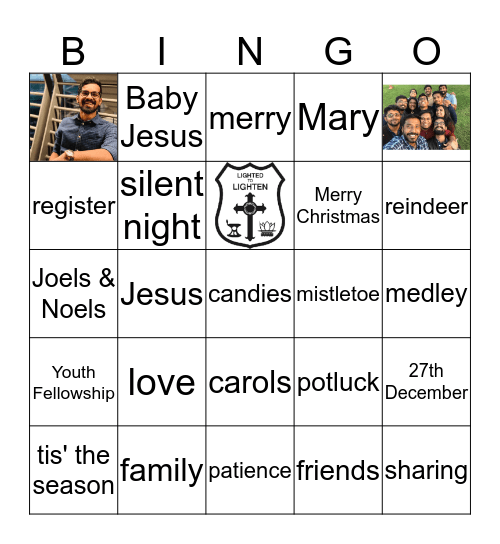 Christmas Fellowship Bingo Card