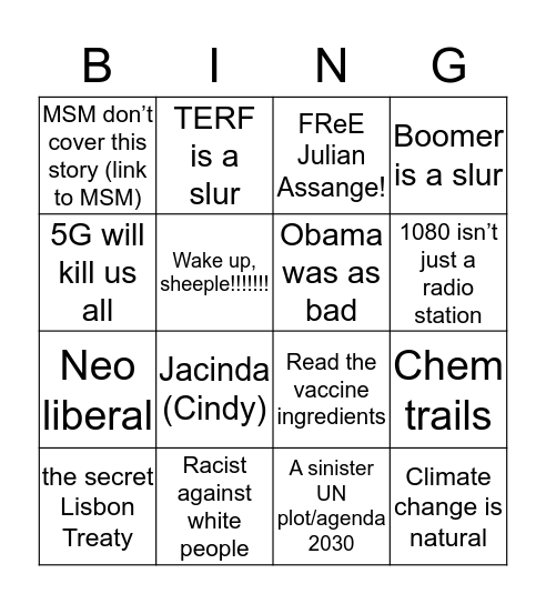 Facebook reckons BINGO Card