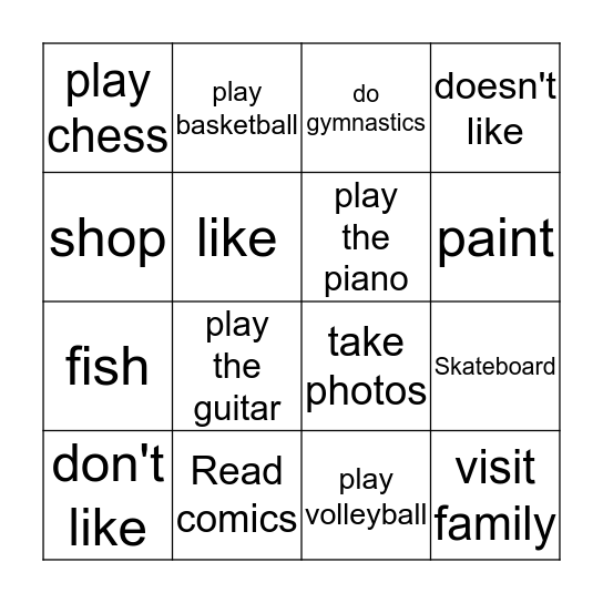 Bingo Card