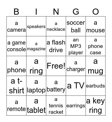Do you have __________? Bingo Card
