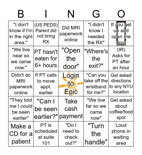 FD Bingo Card