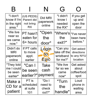 FD Bingo Card