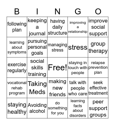 IMR  Bingo Card