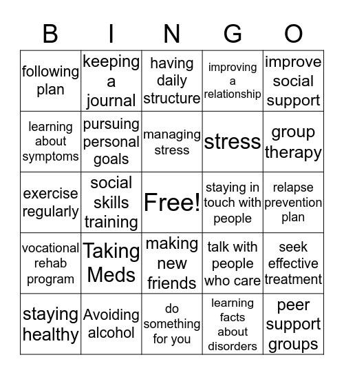 IMR  Bingo Card