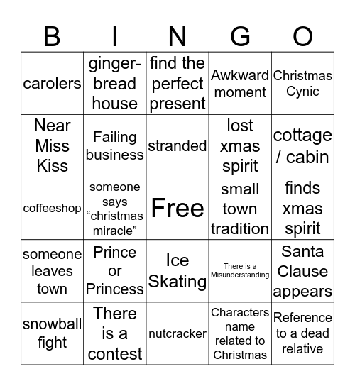 hallmark Bingo Card
