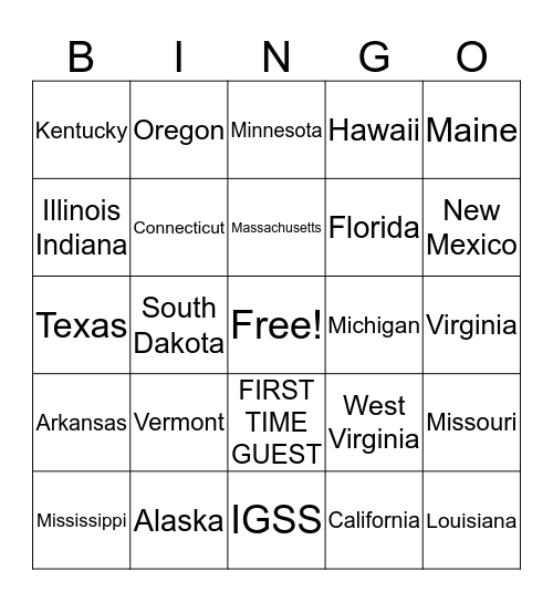 SERVER BINGO Card