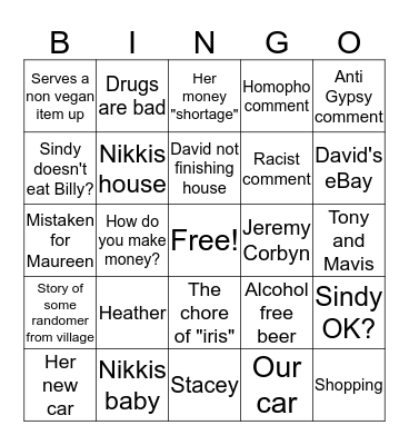 Karen Fox Bingo Card