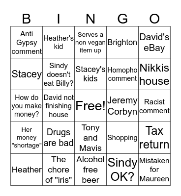 Karen Fox Bingo Card