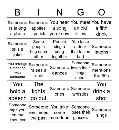 Partybingo Card