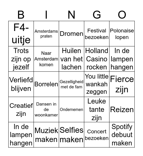 2020 BINGO! Bingo Card