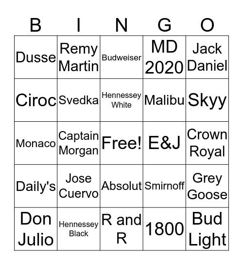 DRUNK Bingo Card