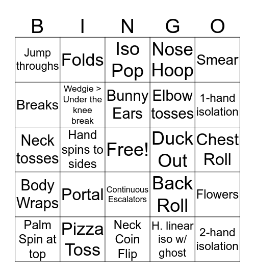 Kinetic Spinners Holiday Hooplah Bingo Card