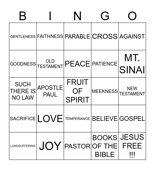 NEW HOPE BINGO !!! Bingo Card