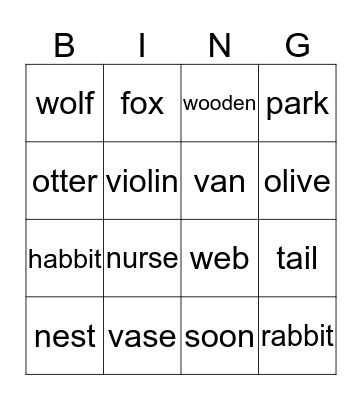 Bingo Card