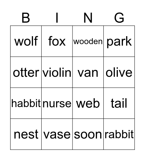 Bingo Card