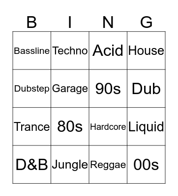 SPARKS FM BINGO Card